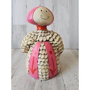 Kimro 1991 chalkware Lady vintage decor woman